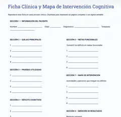 Ficha Clínica y Mapa de Intervención Cognitiva