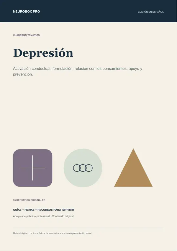 Portada del cuaderno Depresión