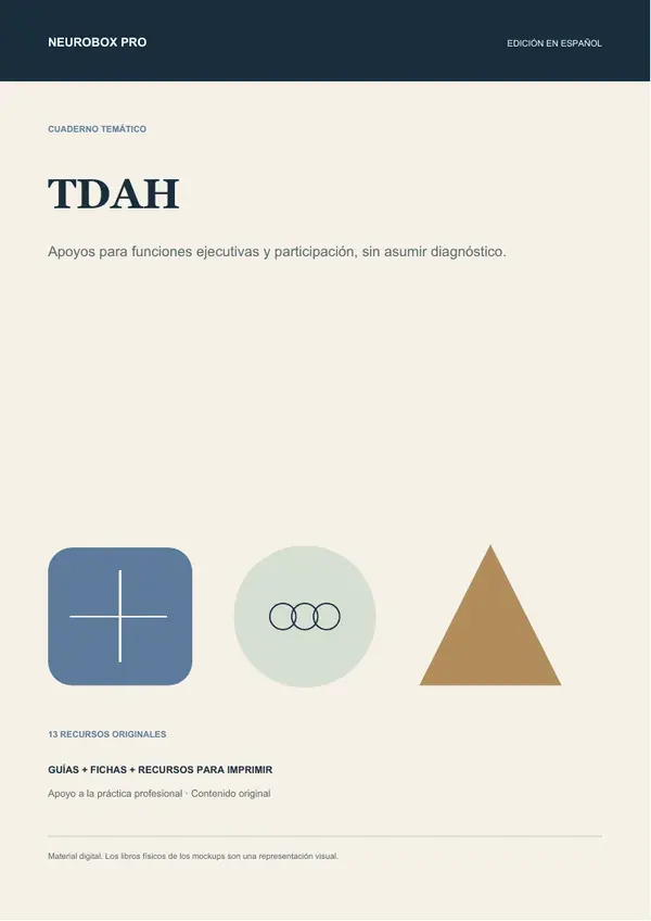 Portada del cuaderno TDAH