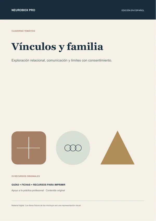 Portada del cuaderno Vínculos y familia